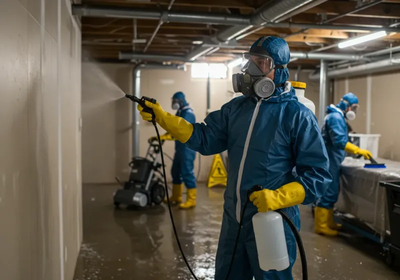 Basement Sanitization and Antimicrobial Treatment process in Olive Hill, KY