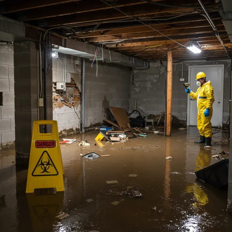 Flooded Basement Electrical Hazard in Olive Hill, KY Property